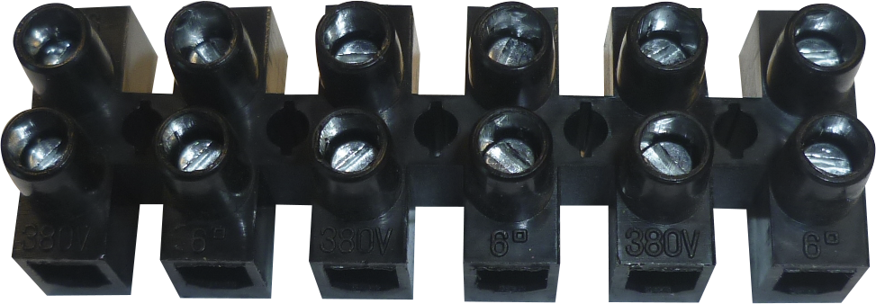 BARETTE DE 6 CONNEXIONS 6 MM² MAX