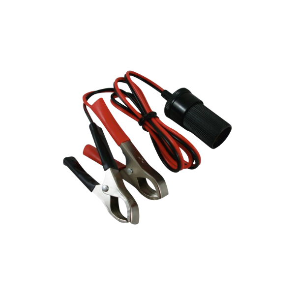 FICHE ALLUME-CIGARE 12V FEMELLE + PINCES L 80 CM