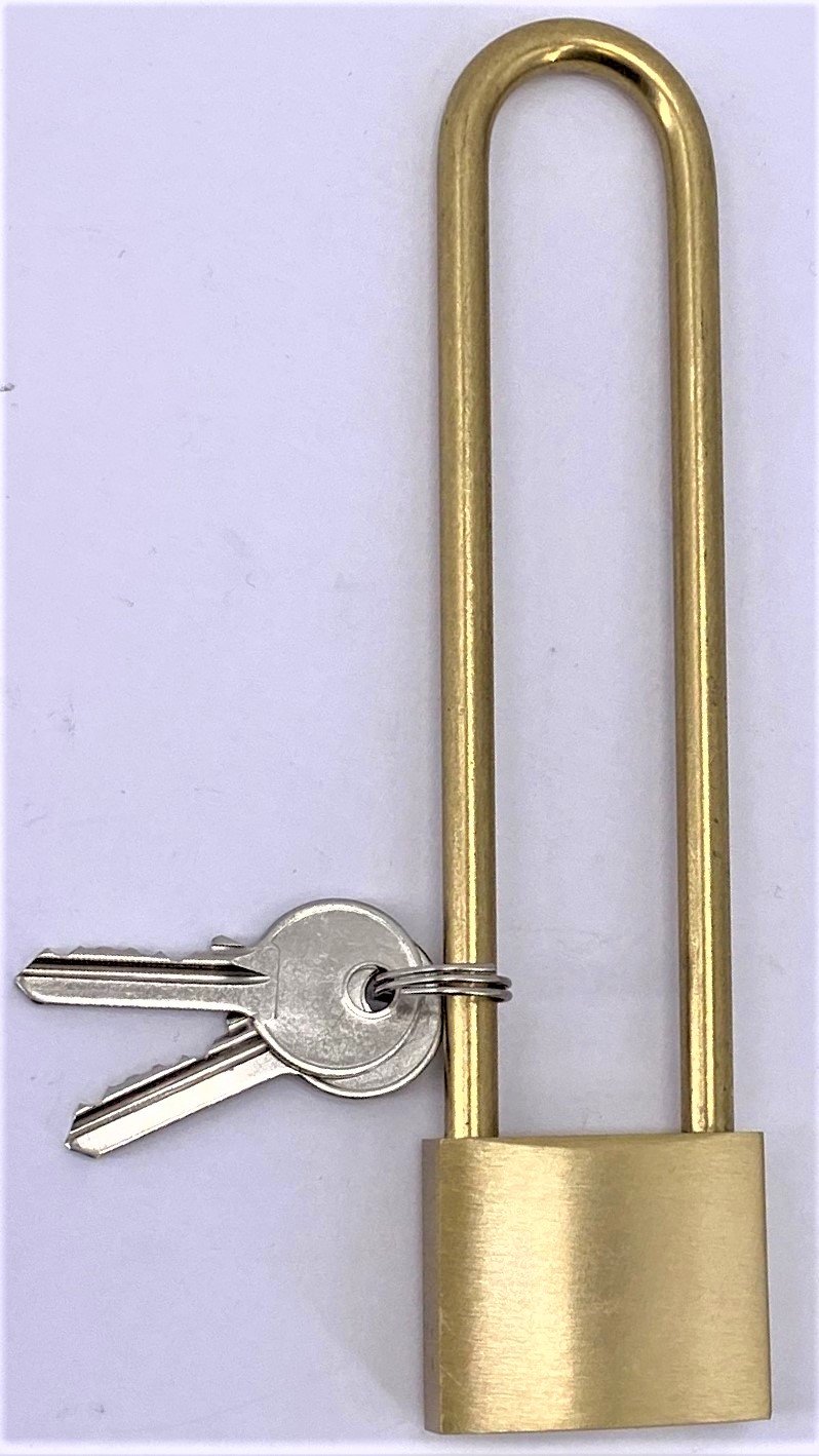 CADENAS LAITON BASE 40 MM ANSE INOX LONGUE 130MM