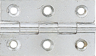 CHARNIERES LAITON CHROME 60 X 40 MM LES 2
